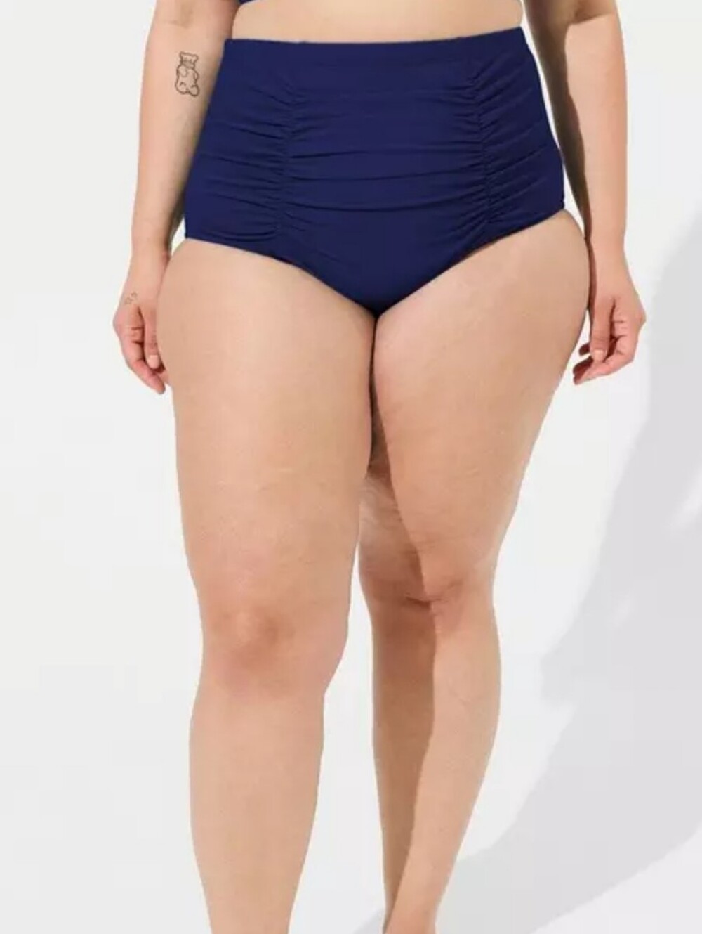 Torrid High-Waist Ruched Bikini Bottom - Navy